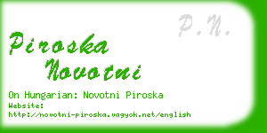 piroska novotni business card